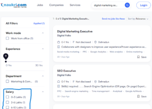 Salary Offer For Freshers in Digital Marketing