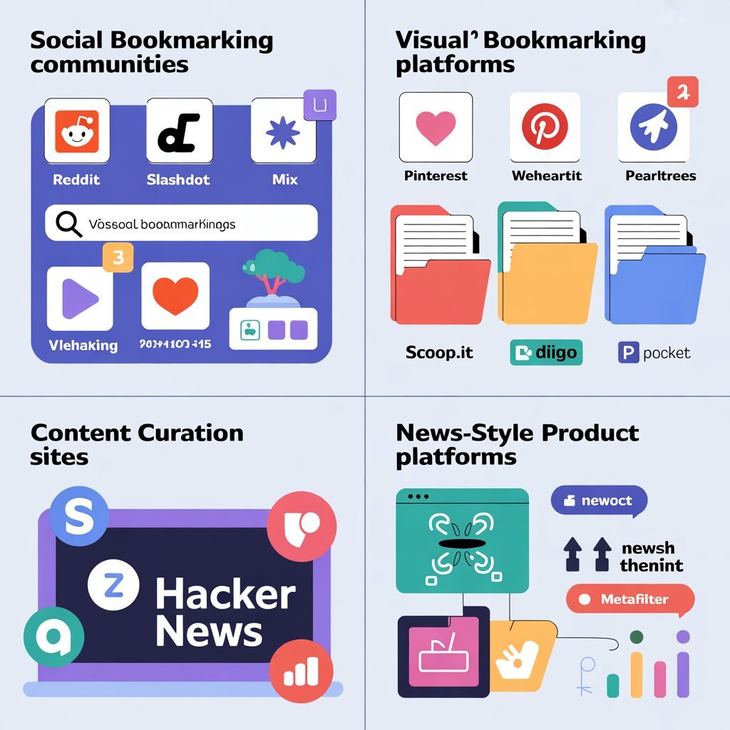 4 Types of Social Bookmarking Platforms—each boosting visibility in a different way.